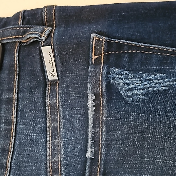 Kacan distressed patchwork leopard skinny jeans size 9/28 NWOT - Picture 7 of 9